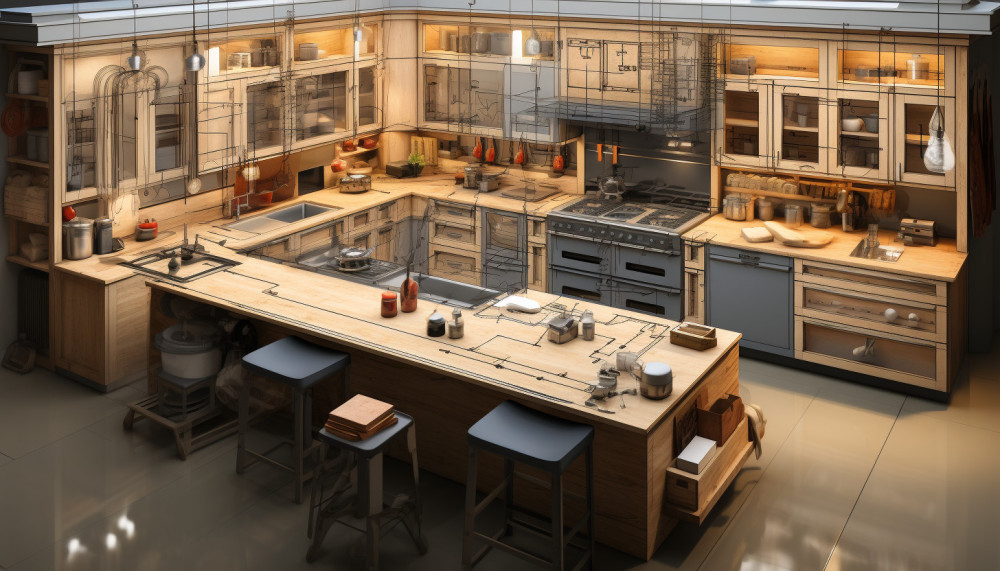 Configuration à adopter pour l’installation d’une cuisine.